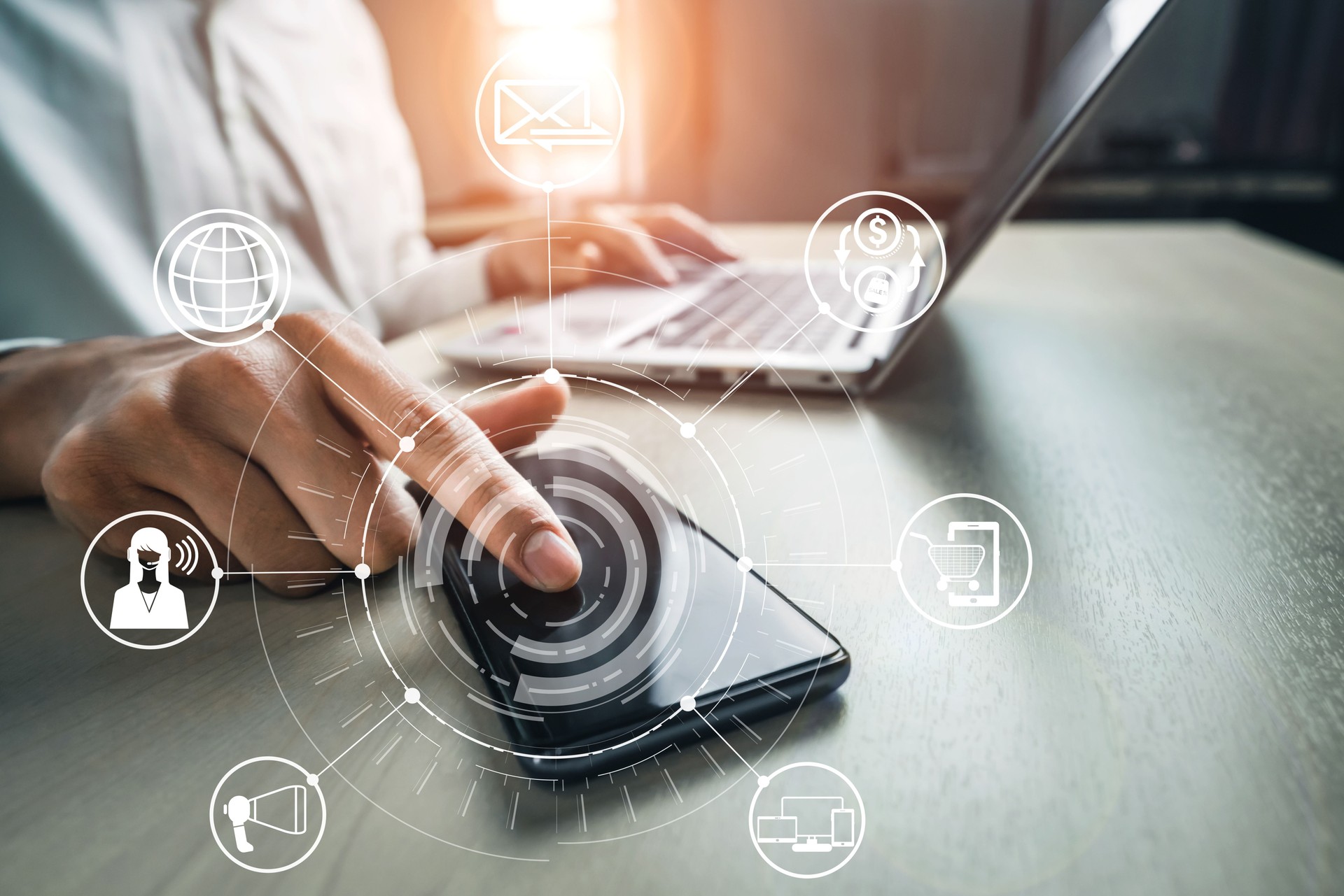 Omni channel technology of online retail business.